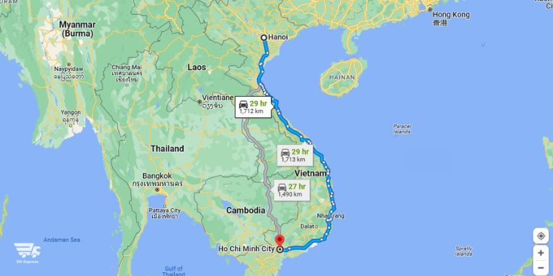 hinh thuc chuyen phat tu ha noi vao sai gon