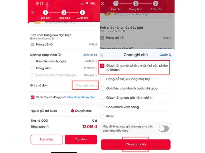 cach tao don giao hang 1 phan viettel post