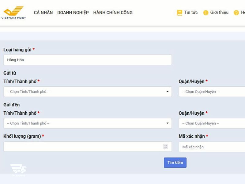 cach tra cuu phi ship buu dien nhanh chong
