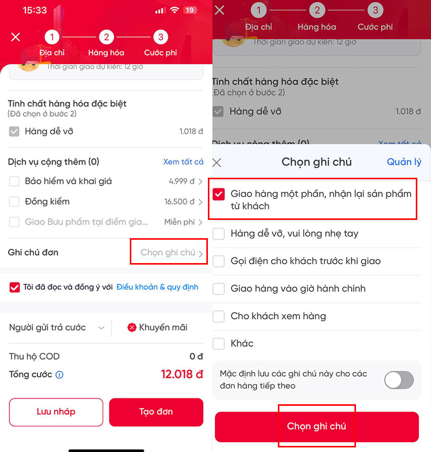 cach tao don hang 2 chieu viettel post