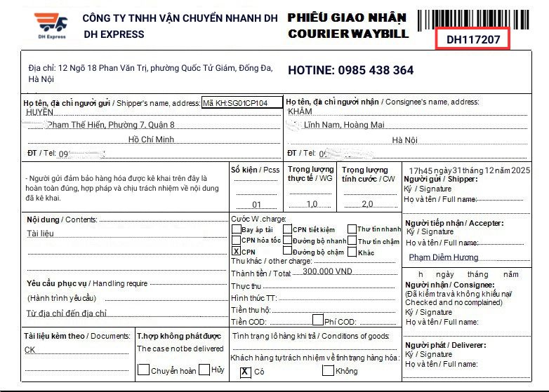 ma don hang dh la gi