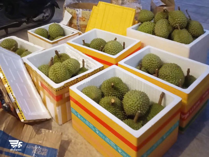 gui sau rieng bang may bay duoc khong